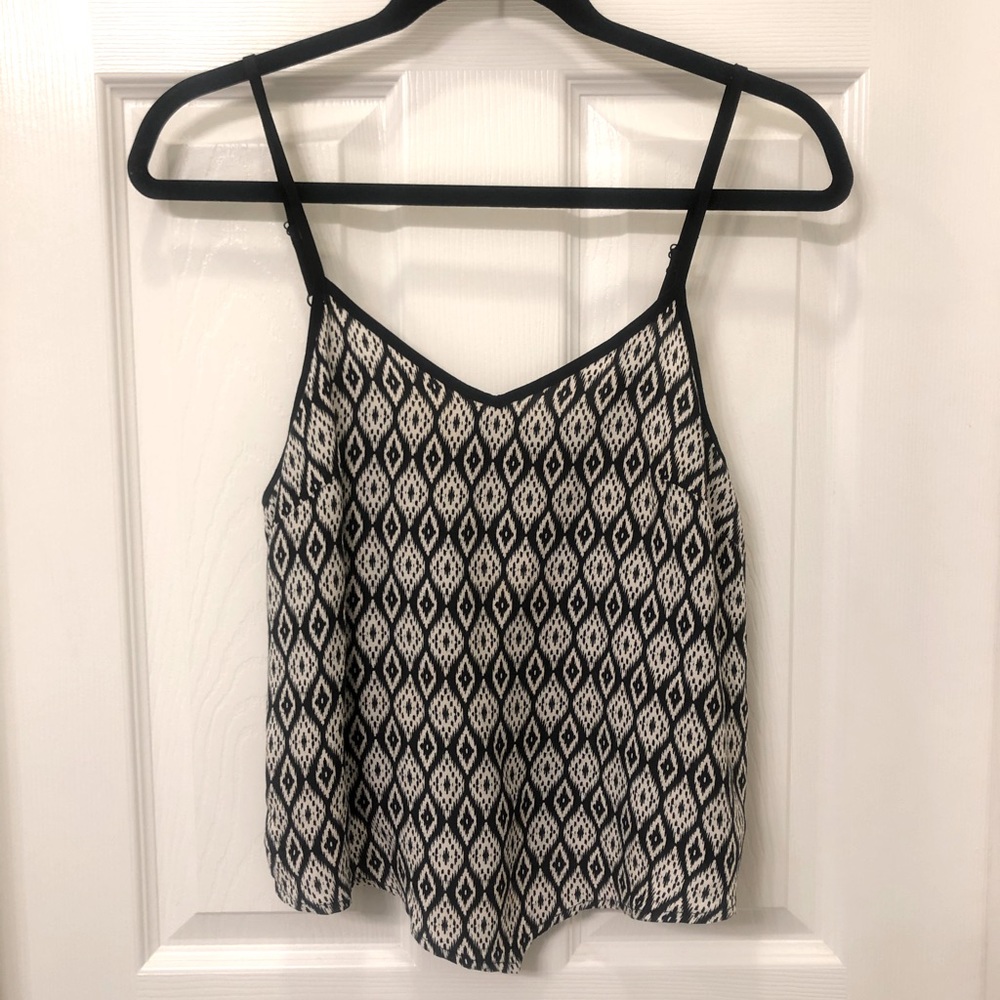 Tribal pattern high low cut tank